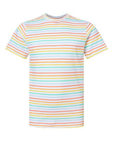 LAT Youth Fine Jersey Tee. 6101 - Rainbow Stripe