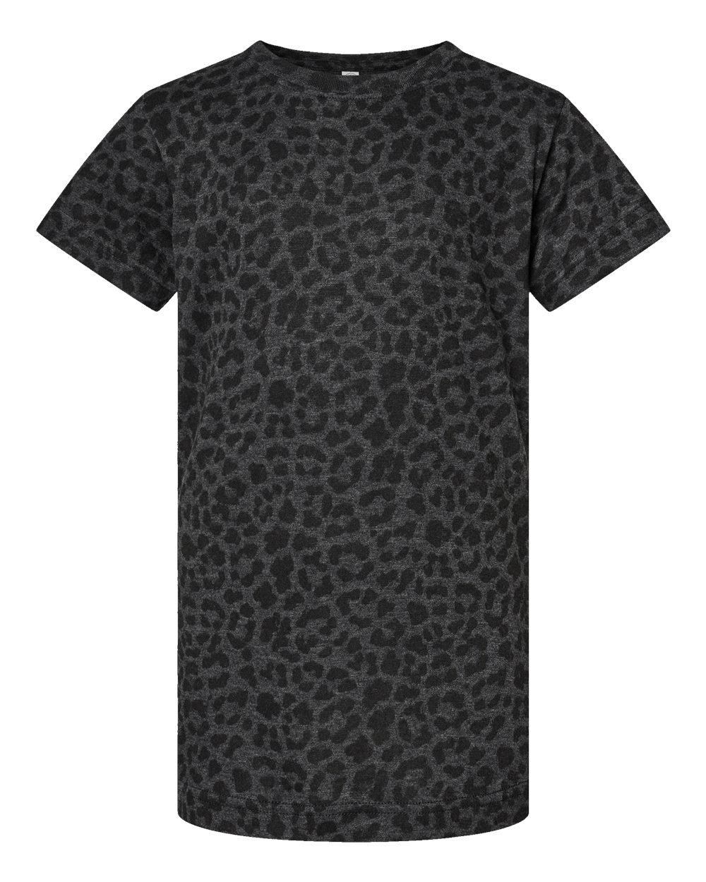 LAT Girls' Fine Jersey Tee. 2616 - Black Leopard