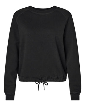 LAT Women's Relaxed Boxy Crewneck Sweatshirt. 3528 - Black