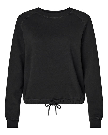 LAT Women's Relaxed Boxy Crewneck Sweatshirt. 3528 - Black