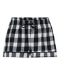 Boxercraft Women's Flannel Shorts. BW6501 - Black/ White Buffalo Plaid