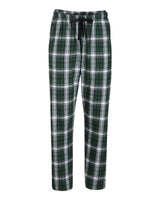 Boxercraft Women's Haley Flannel Pants. BW6620 - Green/ White Plaid