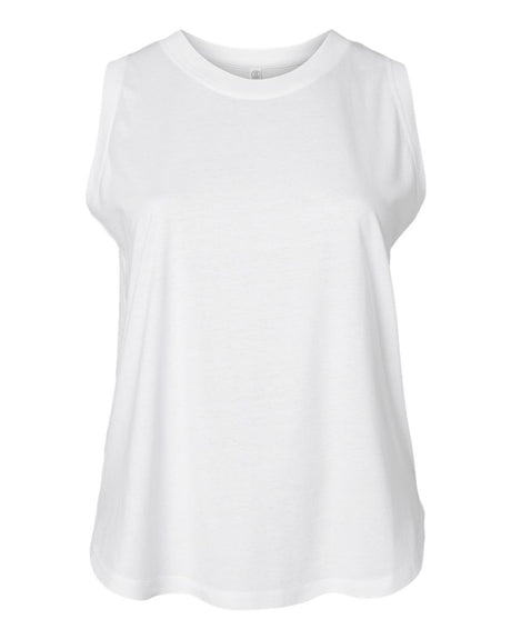 LAT Women's Curvy Relaxed Fine Jersey Tank. 3892 - White