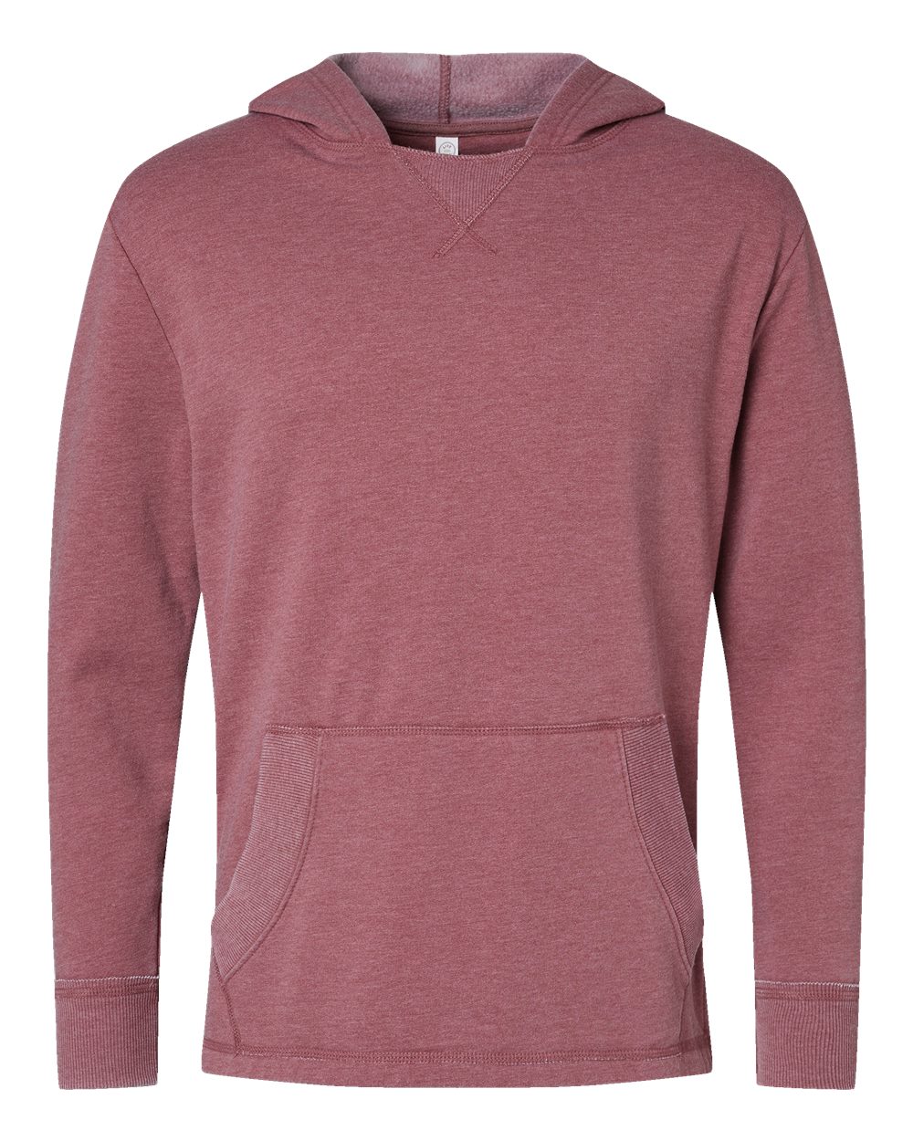 LAT Unisex Vintage Wash Hoodie Sweatshirt. 6936 - Washed Rouge