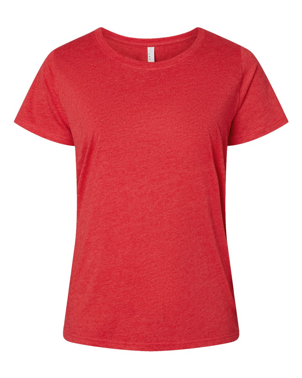 LAT Women's Curvy Collection Fine Jersey Tee. 3816 - Vintage Red