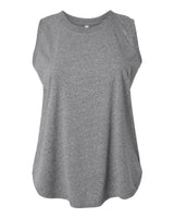 LAT Women's Curvy Relaxed Fine Jersey Tank. 3892 - Granite Heather