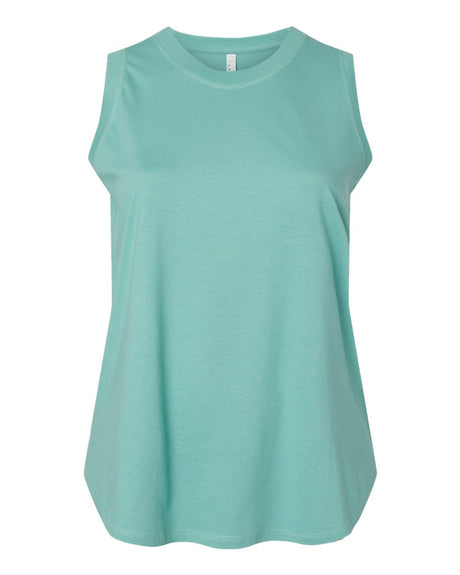 LAT Women's Curvy Relaxed Fine Jersey Tank. 3892 - Saltwater