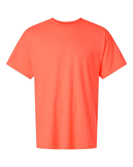Gildan Unisex Heavy Cotton™ T-Shirt. 5000 - Heather Neon Coral