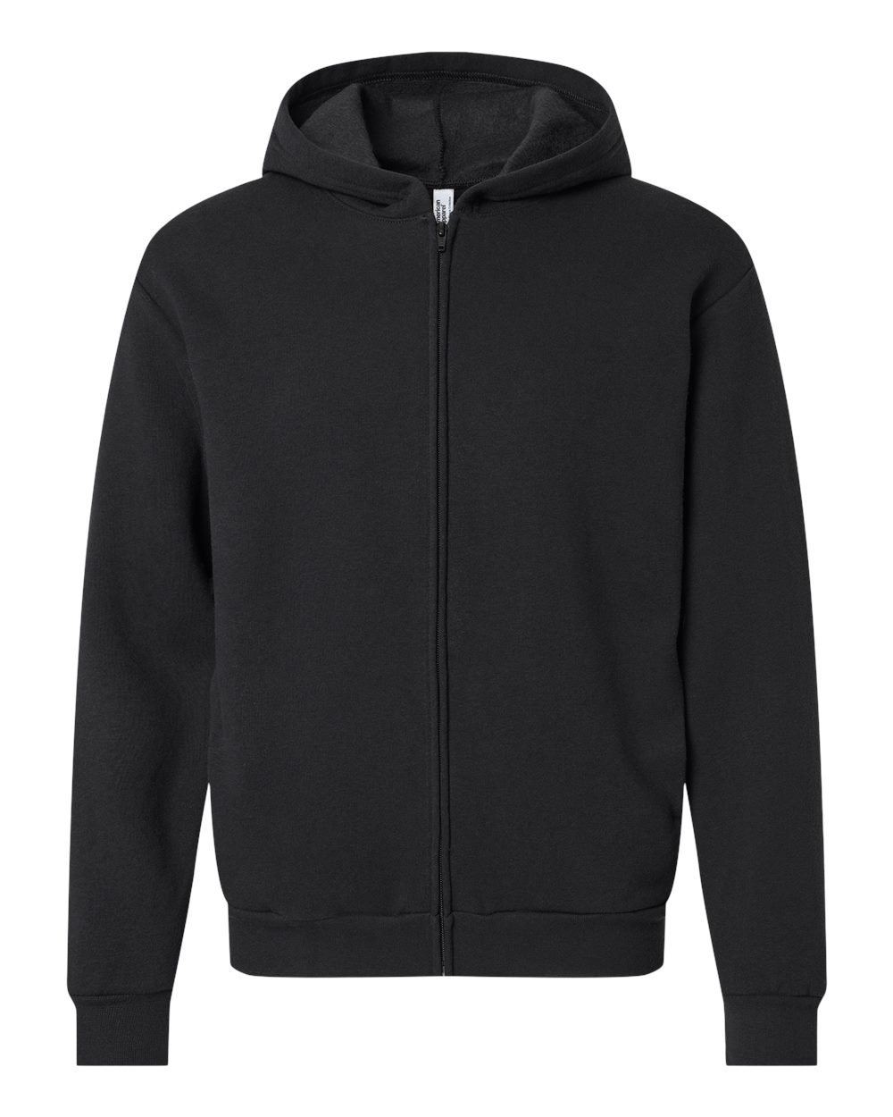American Apparel Unisex ReFlex Fleece Full-Zip Hoodie Sweatshirt. RF497 - Black