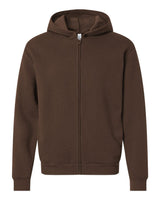 American Apparel Unisex ReFlex Fleece Full-Zip Hoodie Sweatshirt. RF497 - Brown