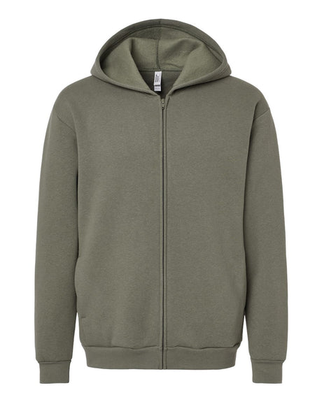 American Apparel Unisex ReFlex Fleece Full-Zip Hoodie Sweatshirt. RF497 - Lieutenant