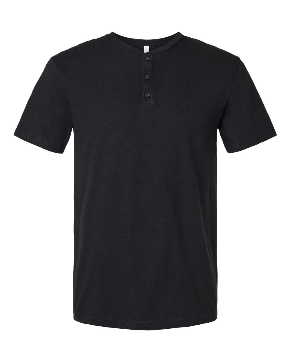 American Apparel Unisex CVC Henley Tee. 2004CVC - Black