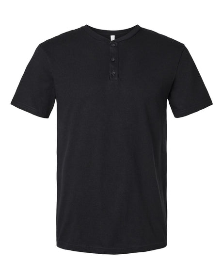 American Apparel Unisex CVC Henley Tee. 2004CVC - Black
