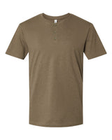 American Apparel Unisex CVC Henley Tee. 2004CVC - Heather Army