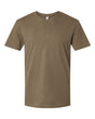 American Apparel Unisex CVC Henley Tee. 2004CVC - Heather Army