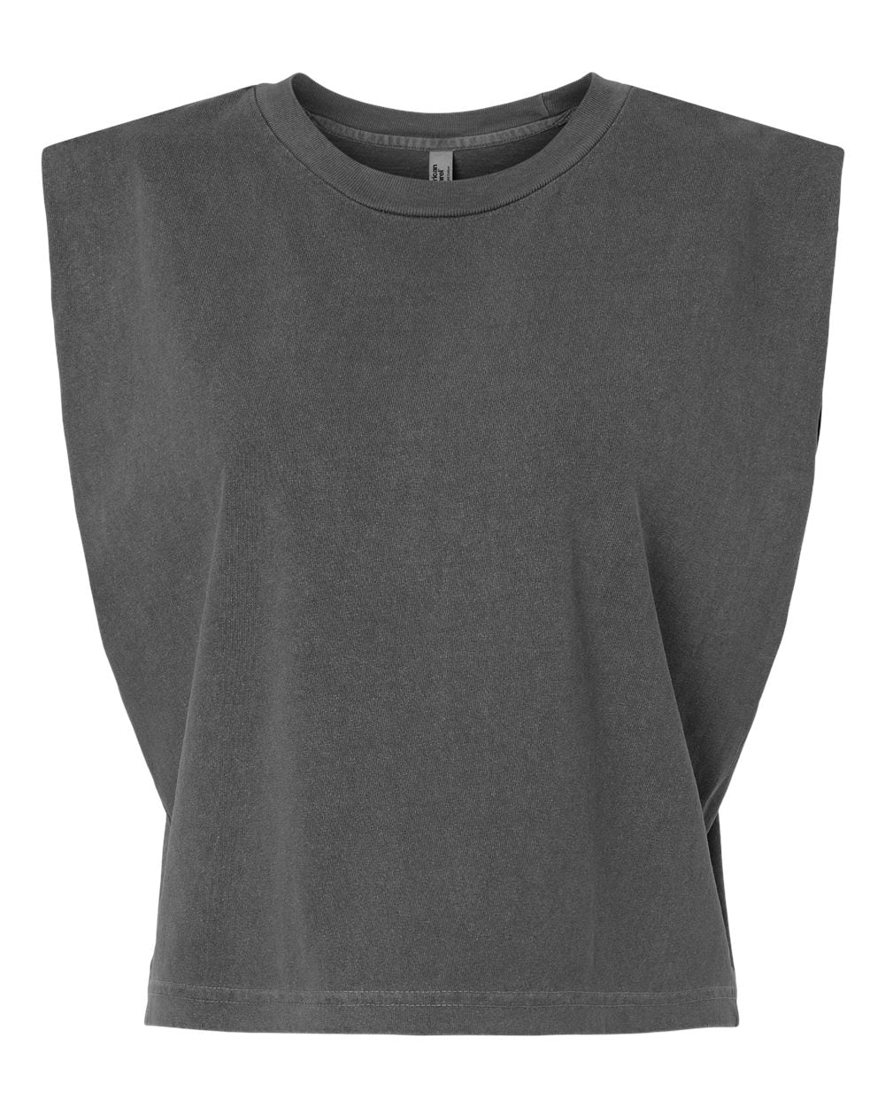 American Apparel Women's Heavyweight Cotton Garment-Dyed Muscle Tee. 307GD - Faded Black