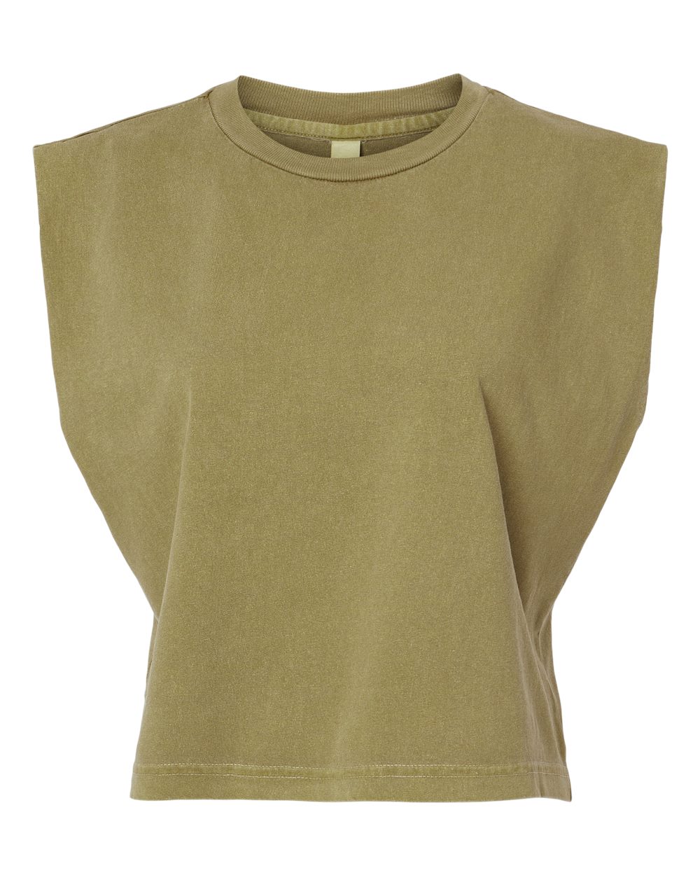 American Apparel Women's Heavyweight Cotton Garment-Dyed Muscle Tee. 307GD - Faded Army