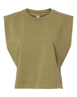 American Apparel Women's Heavyweight Cotton Garment-Dyed Muscle Tee. 307GD - Faded Army