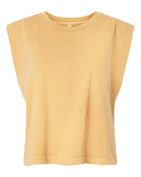 American Apparel Women's Heavyweight Cotton Garment-Dyed Muscle Tee. 307GD - Faded Mustard