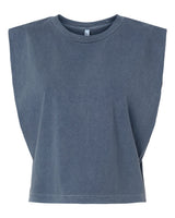 American Apparel Women's Heavyweight Cotton Garment-Dyed Muscle Tee. 307GD - Faded Navy
