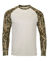 Paragon Men's Jackson Mossy Oak Colorblocked Long Sleeve T-Shirt. 236 - Shadow Grass