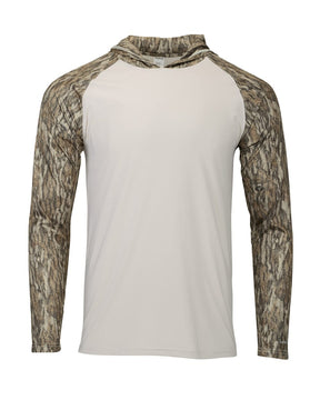 Paragon Men's Biloxi Performance Colorblocked Hooded Long Sleeve T-Shirt. 241 - Bottomland