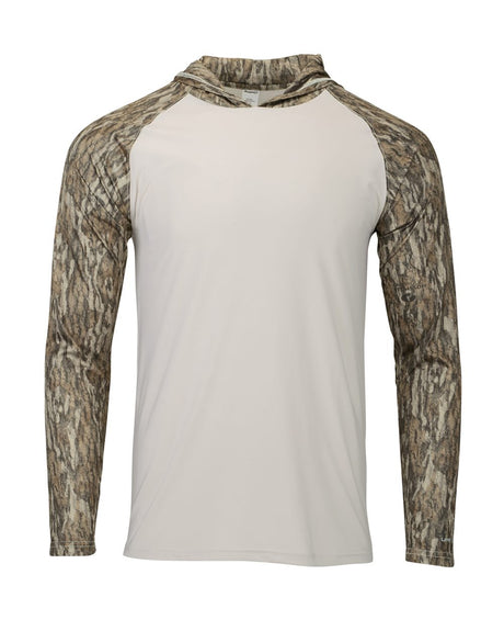 Paragon Men's Biloxi Performance Colorblocked Hooded Long Sleeve T-Shirt. 241 - Bottomland
