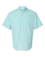 Paragon Men's Hatteras Performance Short Sleeve Fishing Shirt. 700 - Aqua Blue