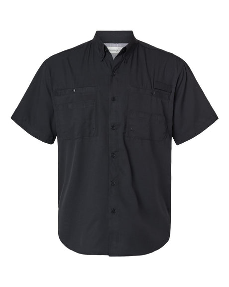 Paragon Men's Hatteras Performance Short Sleeve Fishing Shirt. 700 - Black