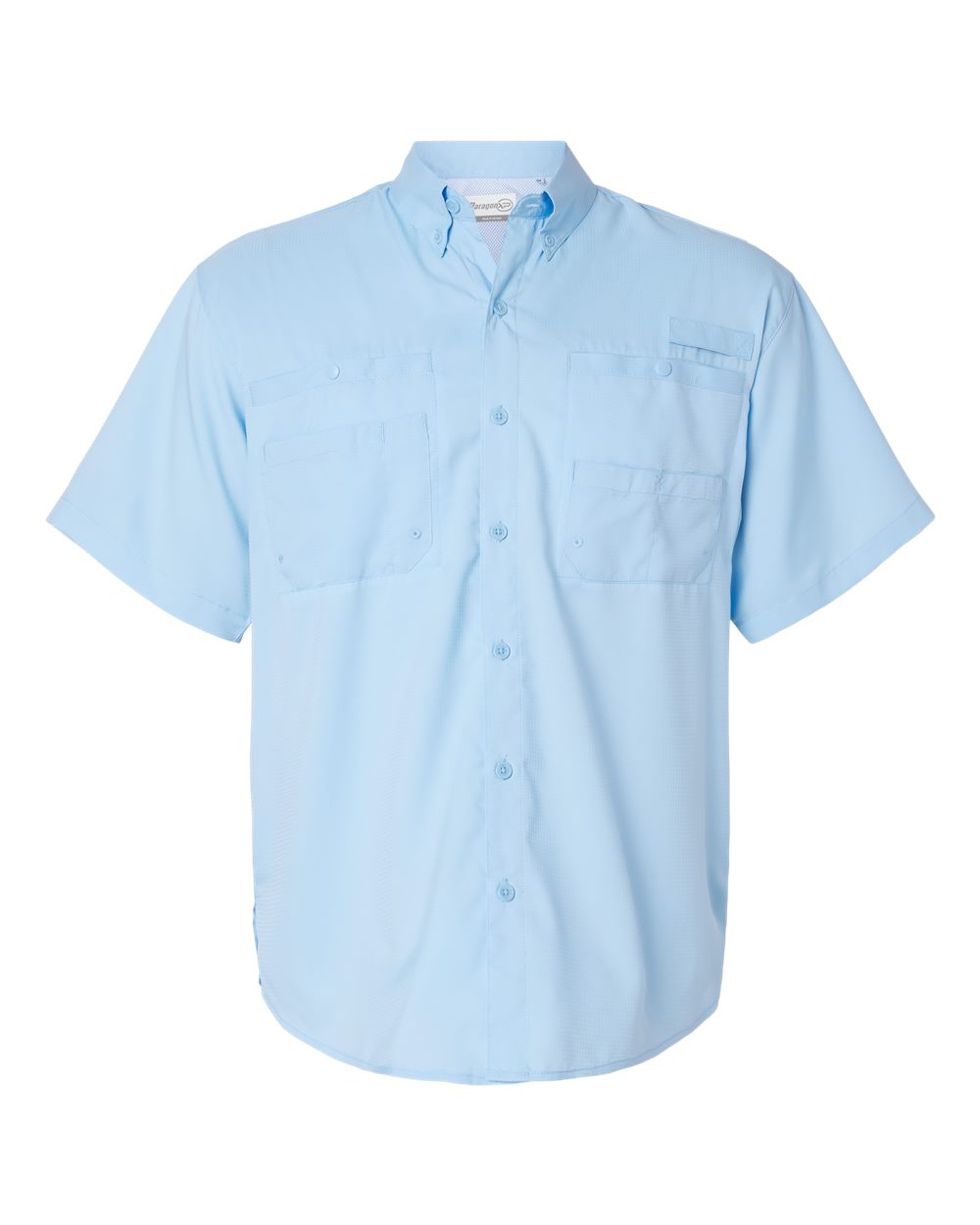 Paragon Men's Hatteras Performance Short Sleeve Fishing Shirt. 700 - Blue Mist