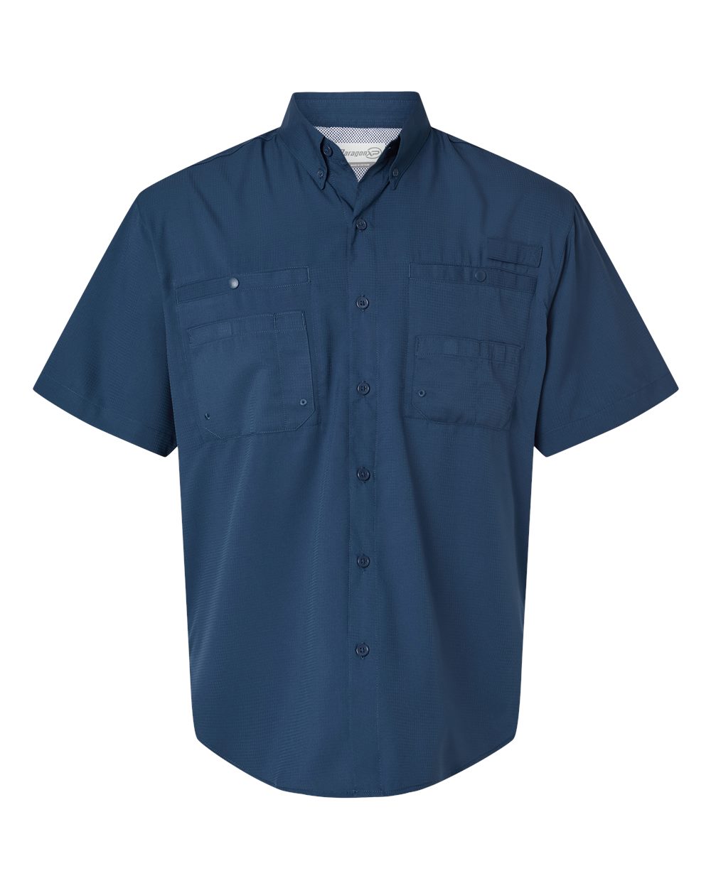 Paragon Men's Hatteras Performance Short Sleeve Fishing Shirt. 700 - Navy