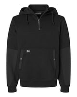 DRI DUCK Men's Mission Quarter-Zip Hooded Pullover. 7349 - Black