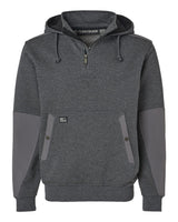 DRI DUCK Men's Mission Quarter-Zip Hooded Pullover. 7349 - Dark Oxford