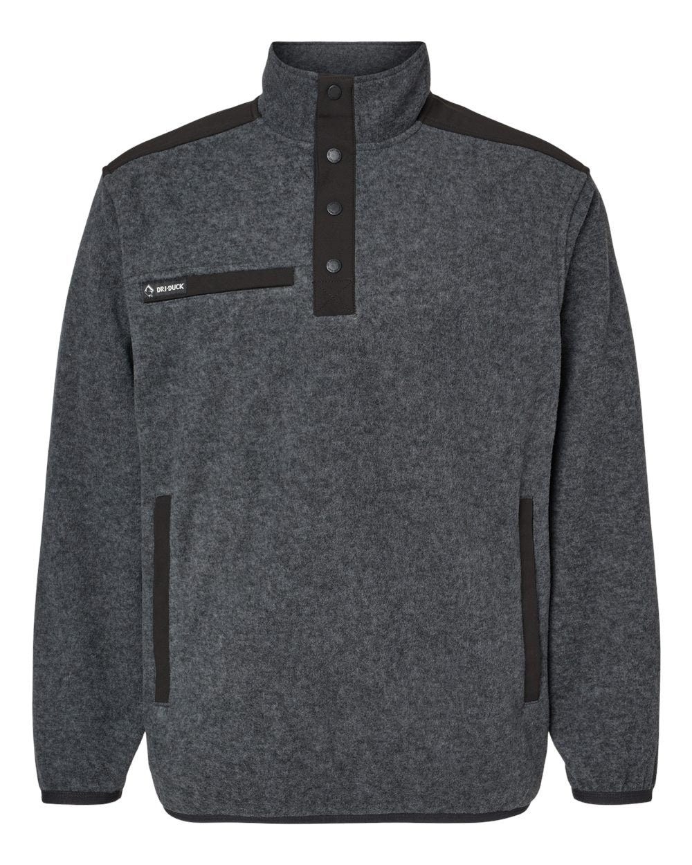 DRI DUCK Men's Ranger Melange Fleece Pullover. 7353 - Charcoal