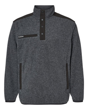 DRI DUCK Men's Ranger Melange Fleece Pullover. 7353 - Charcoal