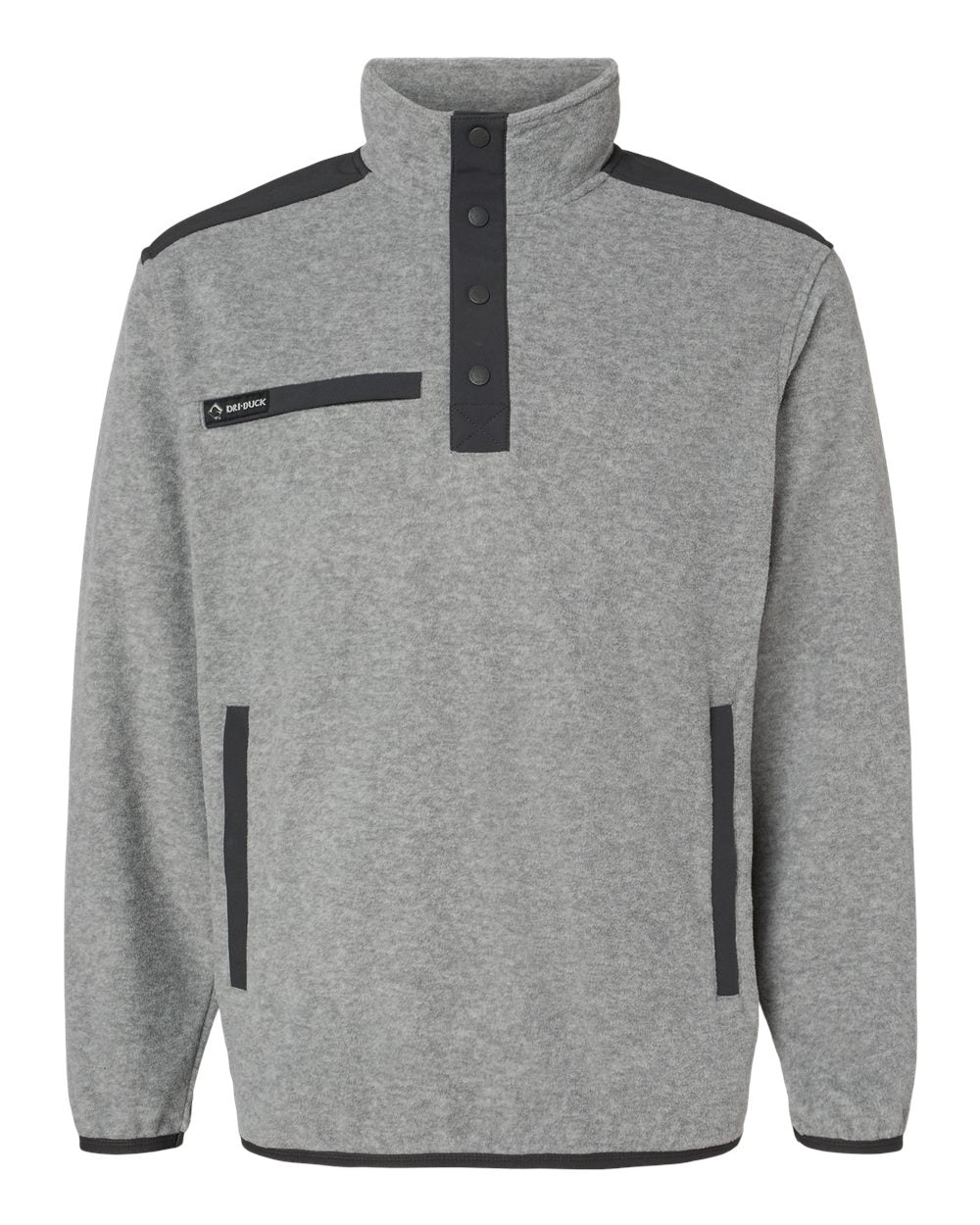 DRI DUCK Men's Ranger Melange Fleece Pullover. 7353 - Platinum