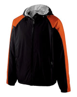 Holloway Youth Homefield Hooded Jacket. 229211 - Black/ Orange