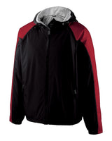 Holloway Youth Homefield Hooded Jacket. 229211 - Black/ Scarlet