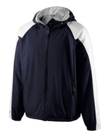 Holloway Youth Homefield Hooded Jacket. 229211 - Navy/ White