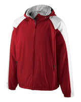 Holloway Youth Homefield Hooded Jacket. 229211 - Scarlet/ White