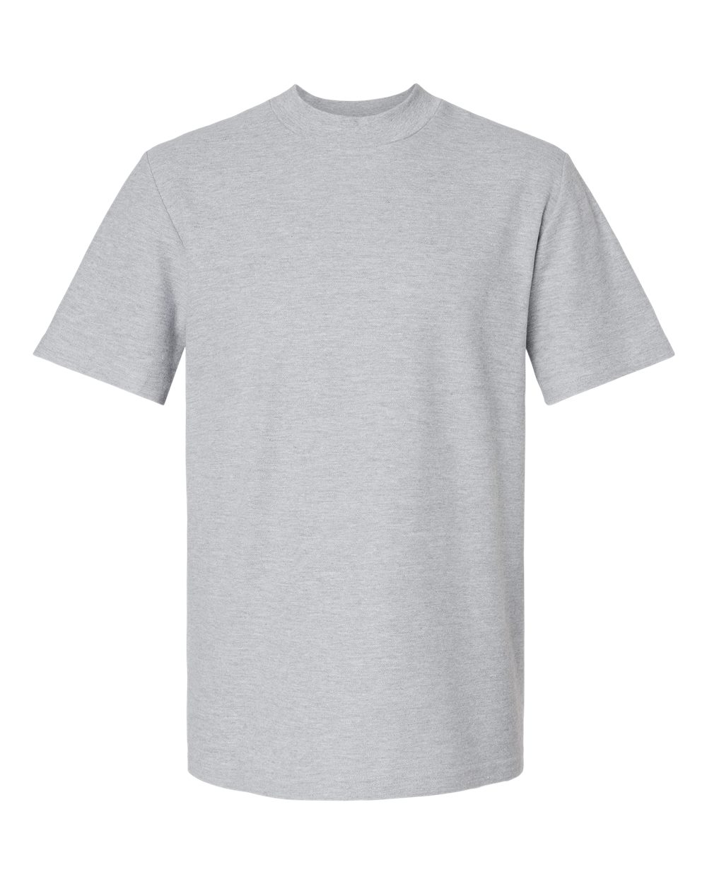 American Apparel Unisex Pique Mock Neck Tee. 1PQ - Heather Grey