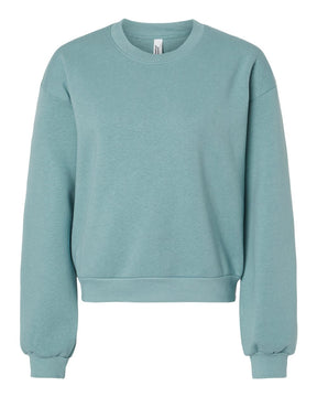 American Apparel Women's ReFlex Fleece Crewneck Sweatshirt. RF494 - Arctic