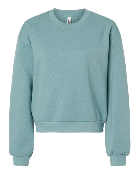 American Apparel Women's ReFlex Fleece Crewneck Sweatshirt. RF494 - Arctic