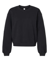 American Apparel Women's ReFlex Fleece Crewneck Sweatshirt. RF494 - Black