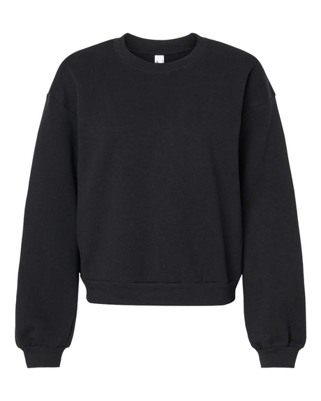 American Apparel Women's ReFlex Fleece Crewneck Sweatshirt. RF494 - Black