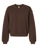American Apparel Women's ReFlex Fleece Crewneck Sweatshirt. RF494 - Brown