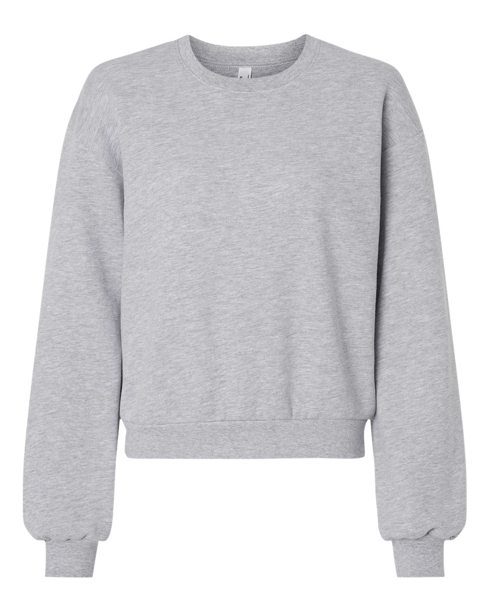 American Apparel Women's ReFlex Fleece Crewneck Sweatshirt. RF494 - Heather Grey