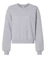 American Apparel Women's ReFlex Fleece Crewneck Sweatshirt. RF494 - Heather Grey