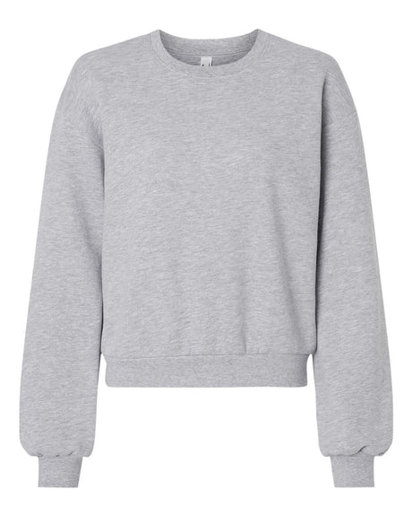 American Apparel Women's ReFlex Fleece Crewneck Sweatshirt. RF494 - Heather Grey