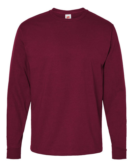 Hanes Unisex Essential-T Long Sleeve T-Shirt. 5286 - Athletic Cardinal